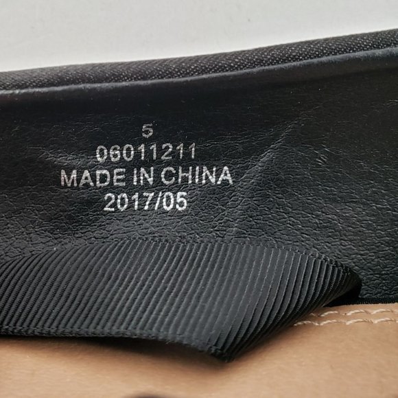 Asos Ribbon Ballerina Flats Sz 5 Black Satin Wrap Around Ankle Tie Ballet Shoes - Picture 11 of 11